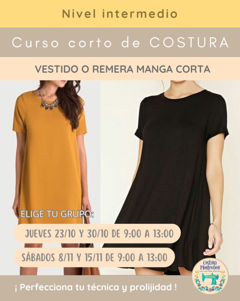 Taller de corte y confección: Vestido o remera elastizada manga corta