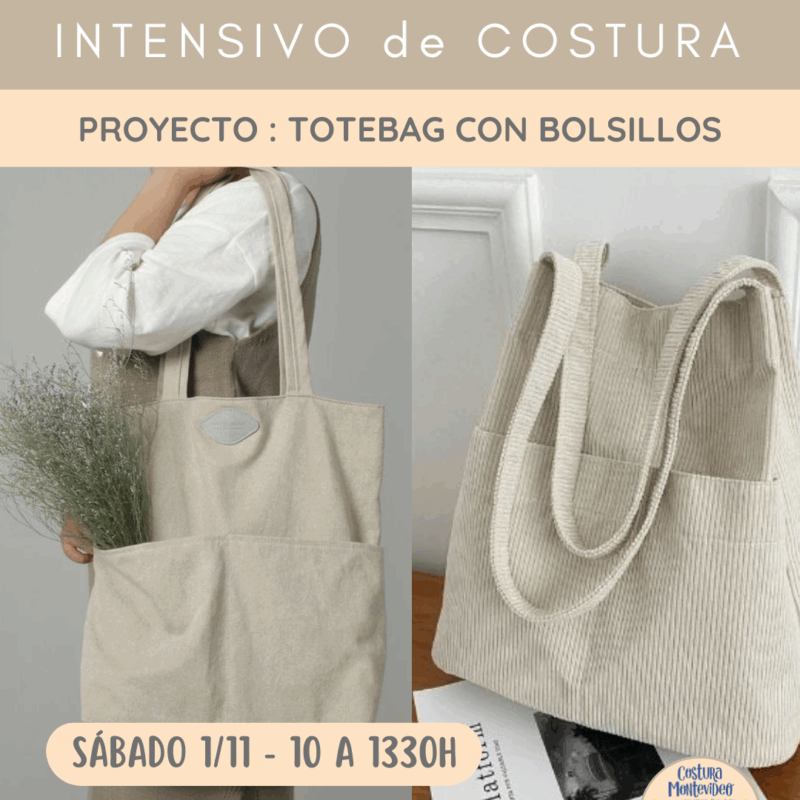 Intensivo: Cartera Totebag con bolsillos