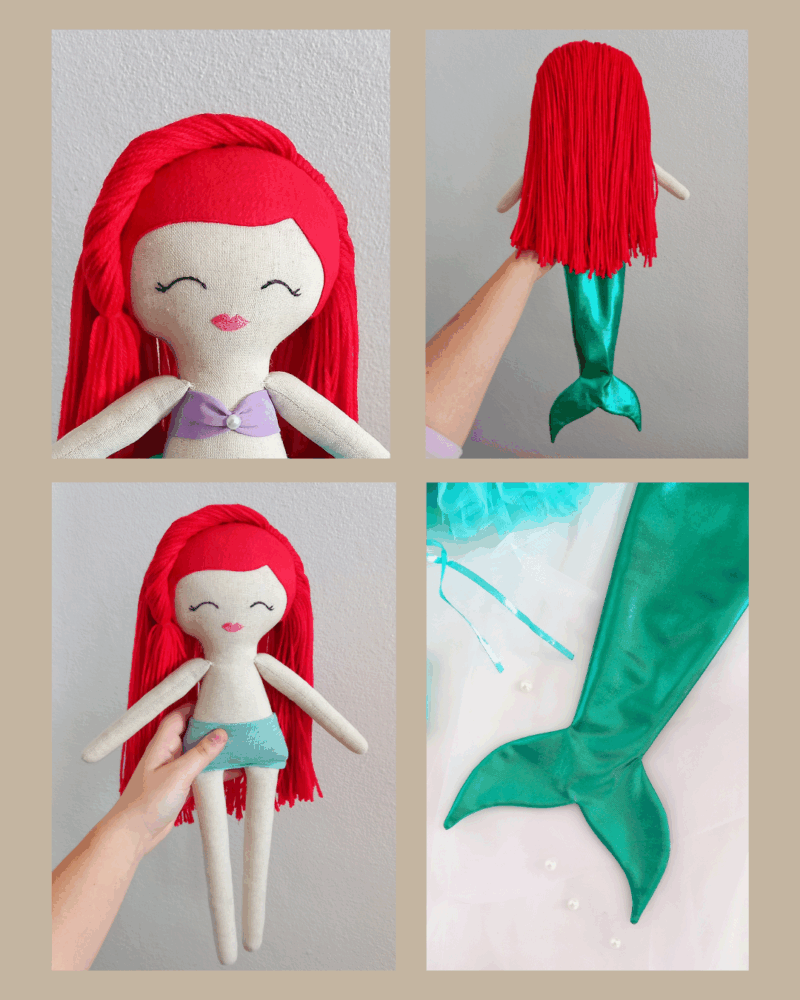 Curso corto de costura: Muñeca de tela con cola de Sirena - Imagen 2