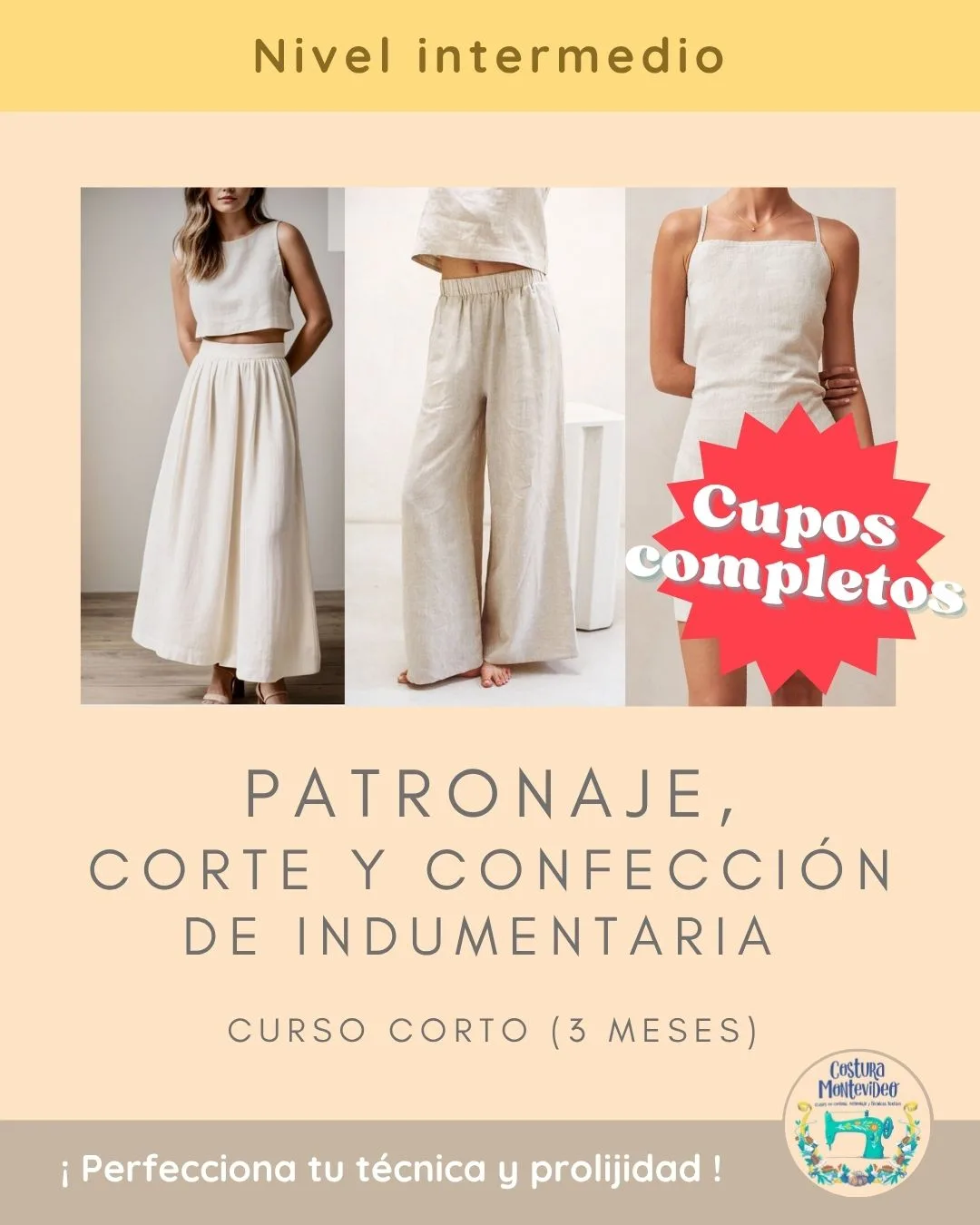 Curso de Patronaje, Corte y Confección de Indumentaria a Medida – Nivel Intermedio (3 meses)