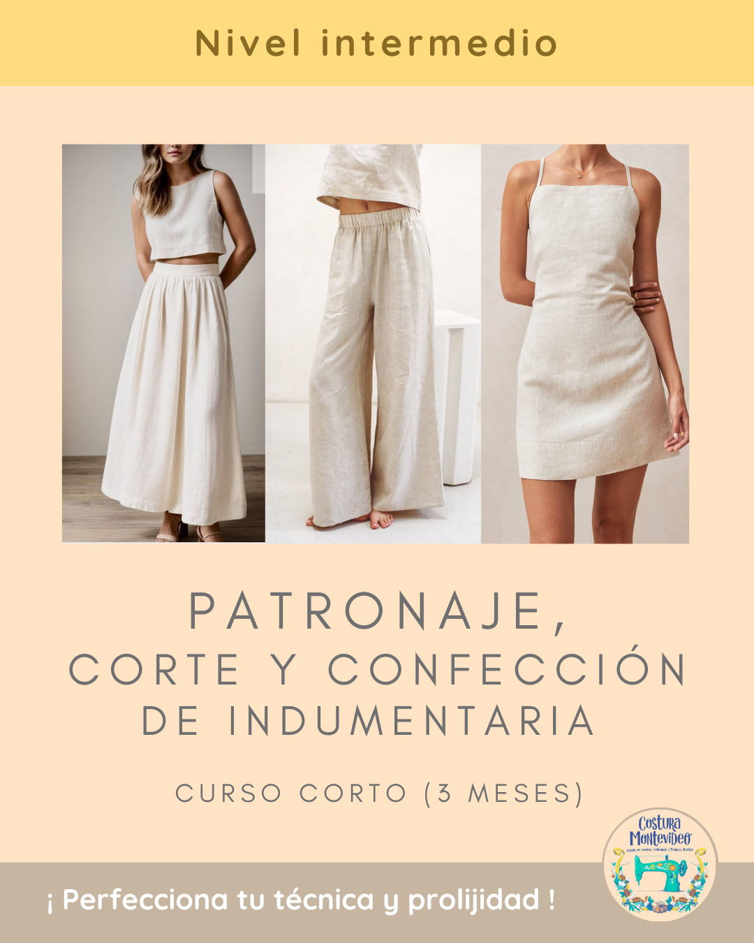 Curso de Patronaje, Corte y Confección de Indumentaria a Medida – Nivel Intermedio (3 meses)