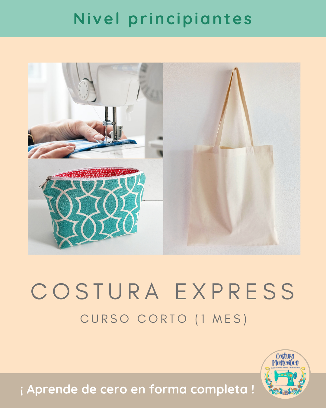 Costura Express para principiantes (1 mes)